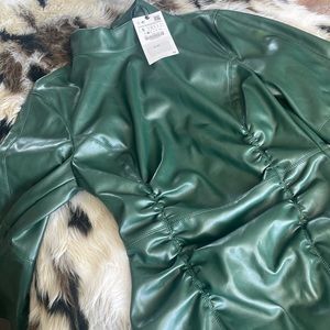 Zara Faux Winter Green Dress. Brand new with Tags!